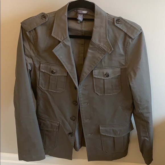 Forest green military style jacket - Picture 5 of 7